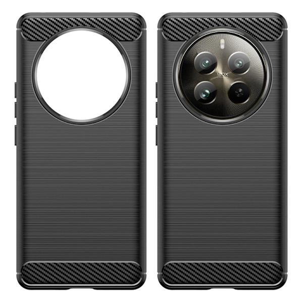 Carbon Flex Realme 12 Pro deksel - Svart Black