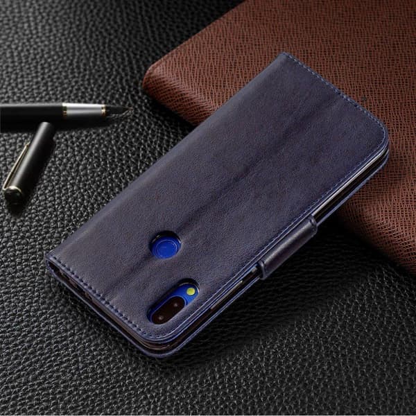 Butterfly läder Xiaomi Redmi Note 7 / Xiaomi Redmi Note 7S / Xiaomi Redmi Note 7 Pro fodral - Blå Blå