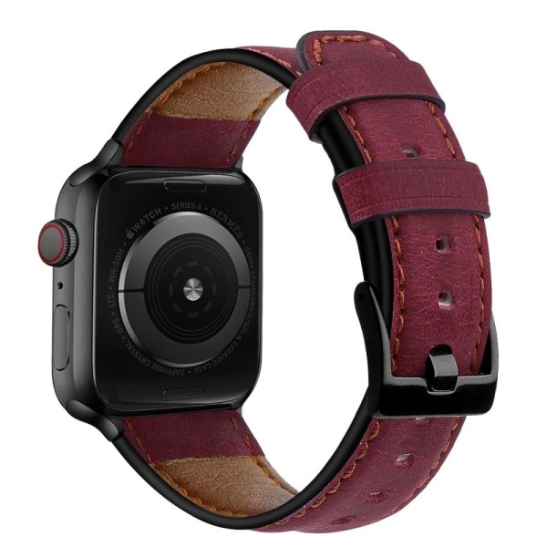 Retro genuine leather watch strap for Apple Watch (45mm) - Rose Rosa