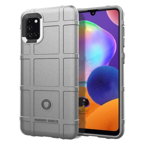 Rugged Shield Samsung Galaxy A31 skal - Silver/Grå Silvergrå