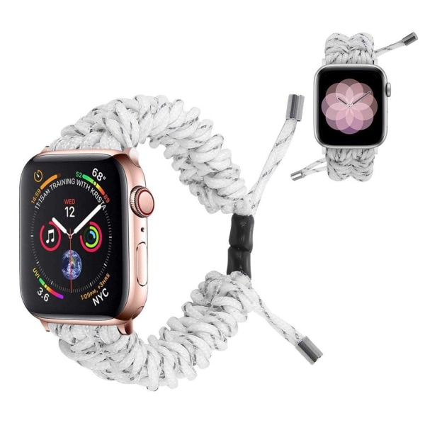 Apple Watch Series 6 / 5 40mm punottu kellonauha - Valkoinen White