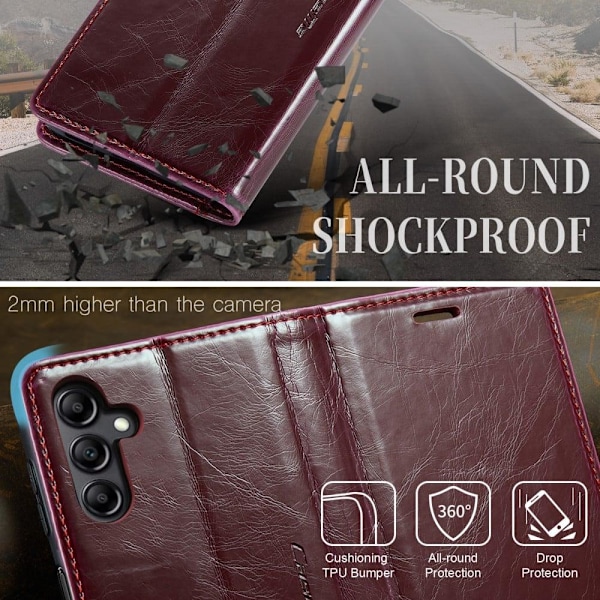 CaseMe Samsung Galaxy A34 5G Smooth Suojakotelo - Punainen Red