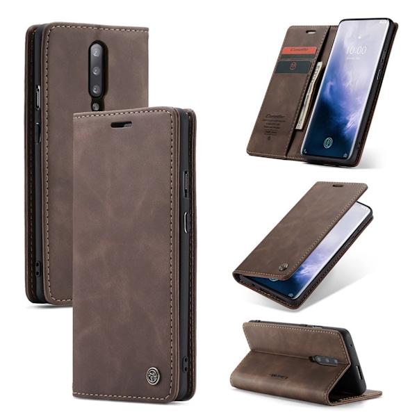 CaseMe OnePlus 7 Pro Vintage Etui - Kaffe Brown