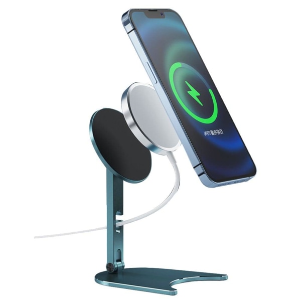 Universal aluminum alloy foldable phone charging stand - Blue Blå