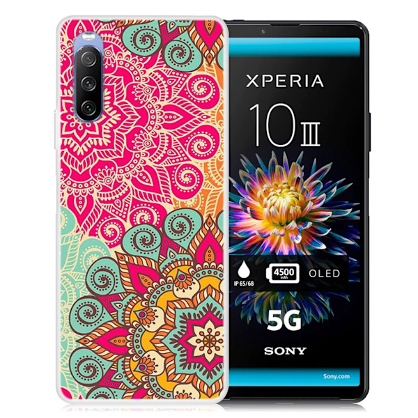 Deco Sony Xperia 10 III Etui - Court Blomst Multicolor