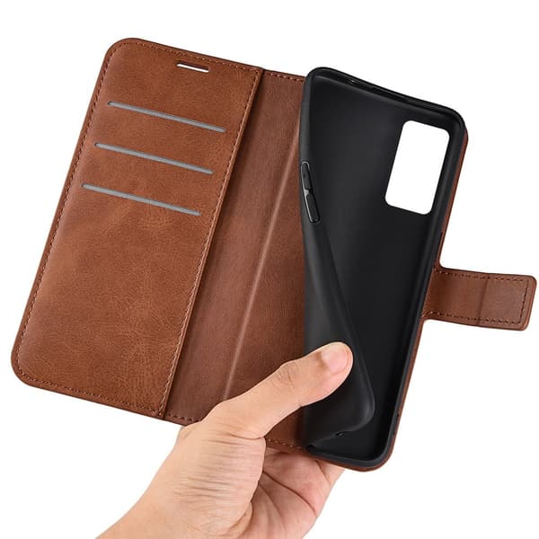 Xiaomi Redmi Note 11S 5G / Xiaomi Redmi Note 11 Pro nahkainen lompakokkotelo - Vaalean Ruskea Brown
