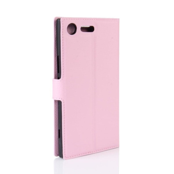 Sony Xperia XZ Premium Enfärgat skinn fodral - Ljus rosa Rosa