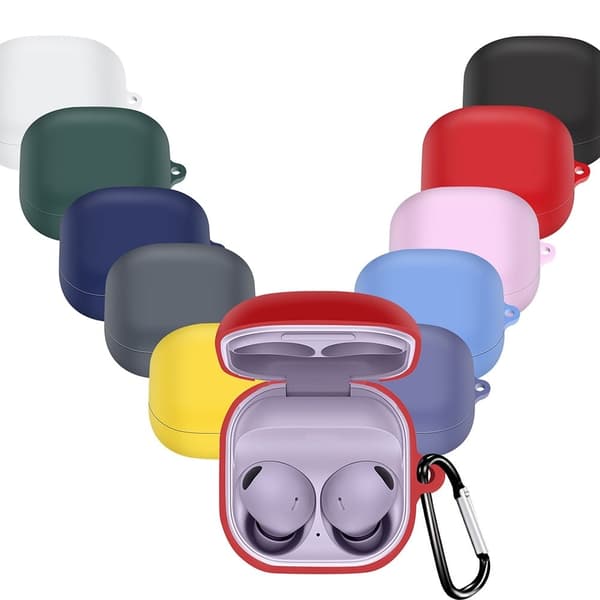 Samsung Galaxy Buds2 Pro / Buds Pro / Live enkelt silikondeksel med spenne - Lilla Purple