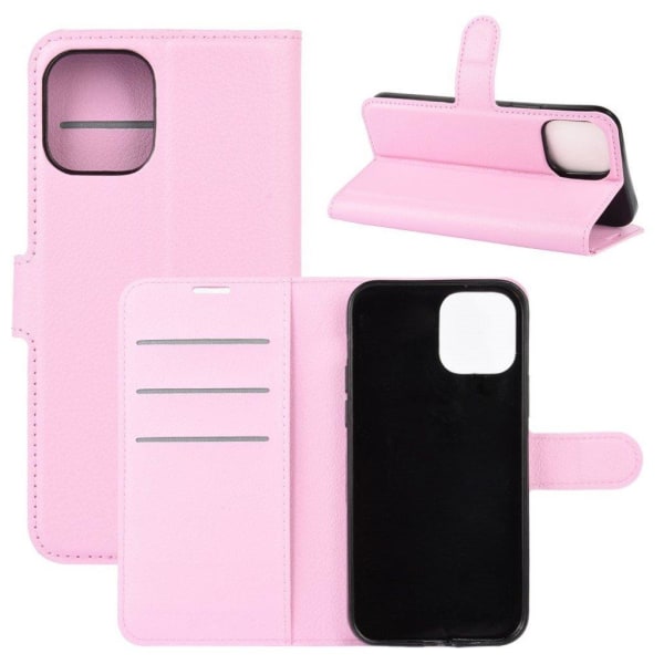 Klassisk iPhone 12 Mini flip etui - Pink Pink