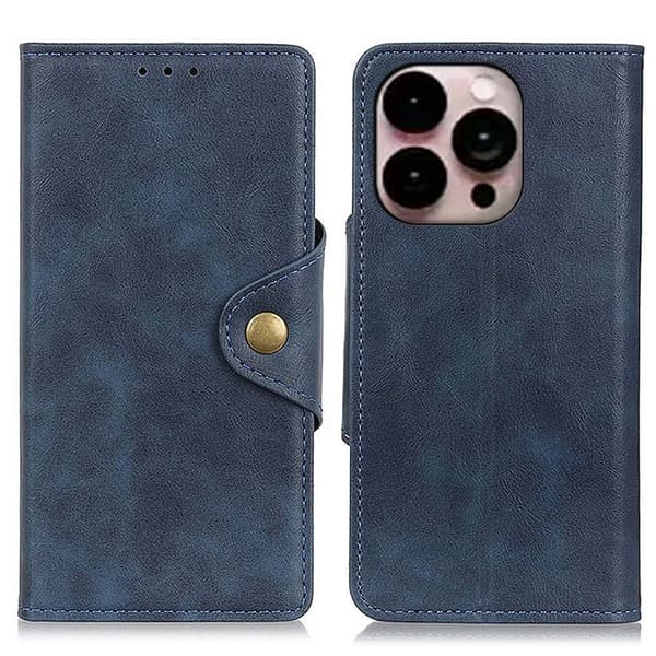 Alpha iPhone 14 Pro Max nahkainen läppäkotelo - Sininen Blue