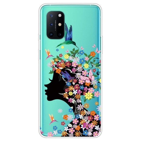 Christmas OnePlus 8T etui - blomstred pige Multicolor