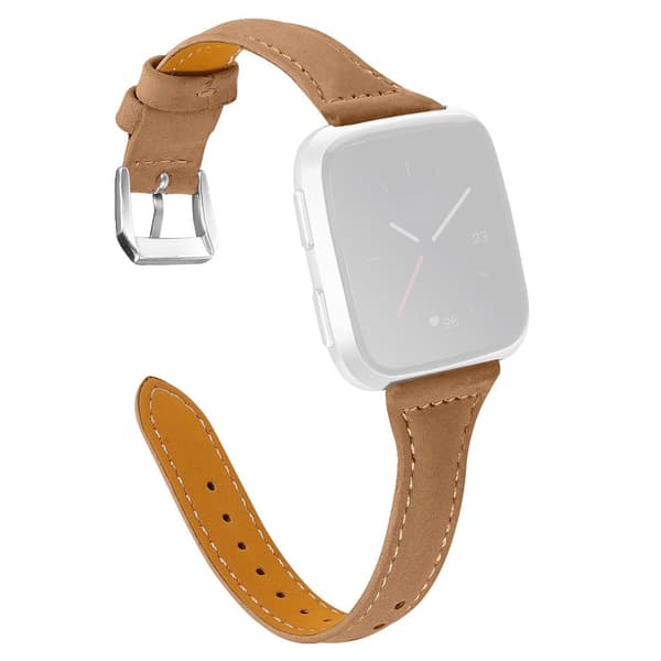 Fitbit Versa 2 / Versa Lite / Versa simple klockarmband i äkta läder - Brun Brun