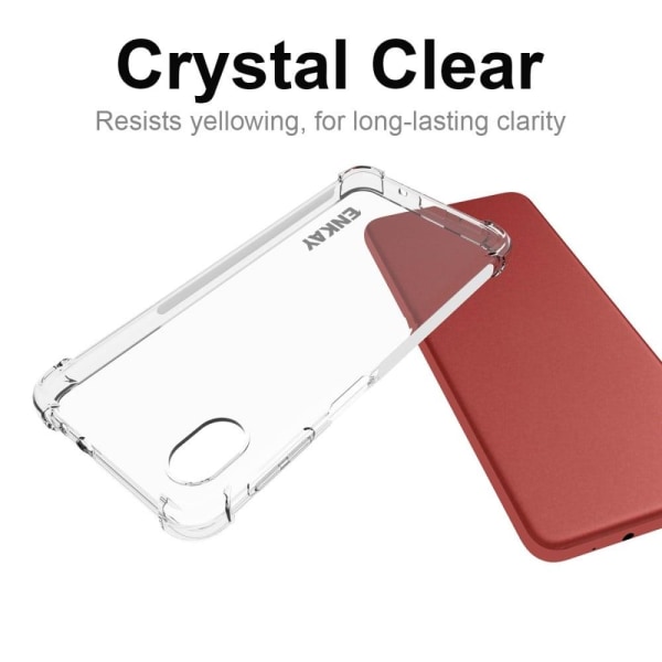 ENKAY genomskinligt droppsäkert fodral för Samsung Galaxy A23 5G / A23e Transparent