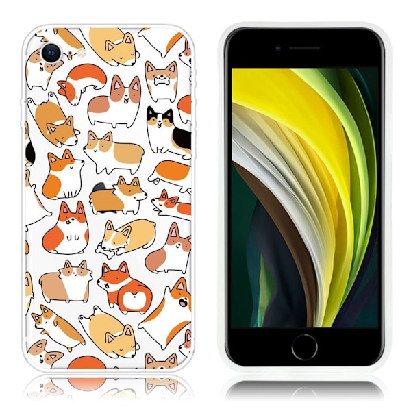 Deco iPhone SE 2020 Etui - Dyr Multicolor