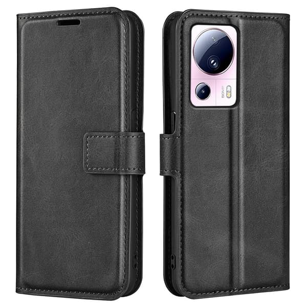 Læderetui med Pung til Xiaomi Civi 2 / 13 Lite - Sort Black