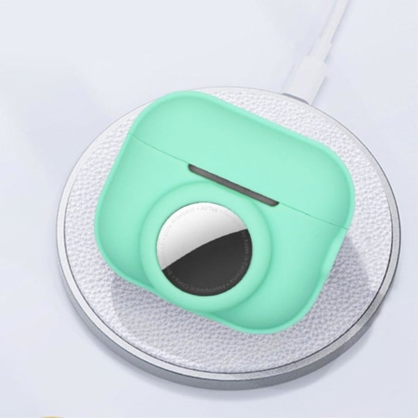 AirPods Pro 2 / AirTags silicone case with strap - Blackish Gree Grön