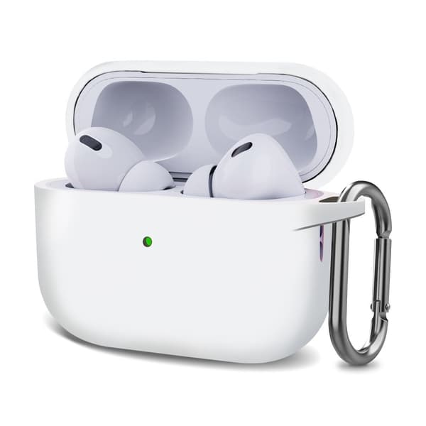 AirPods Pro 2 silikonikotelo soljella - Valkoinen White