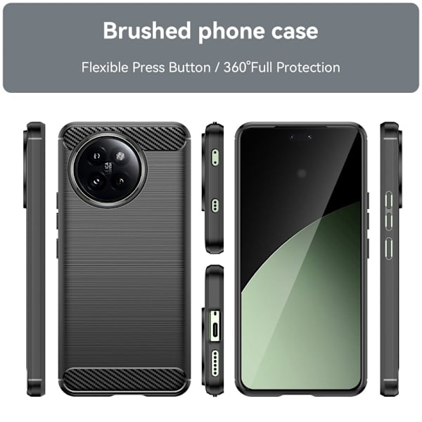 Carbon Flex Xiaomi Civi 4 Pro deksel - Svart Black