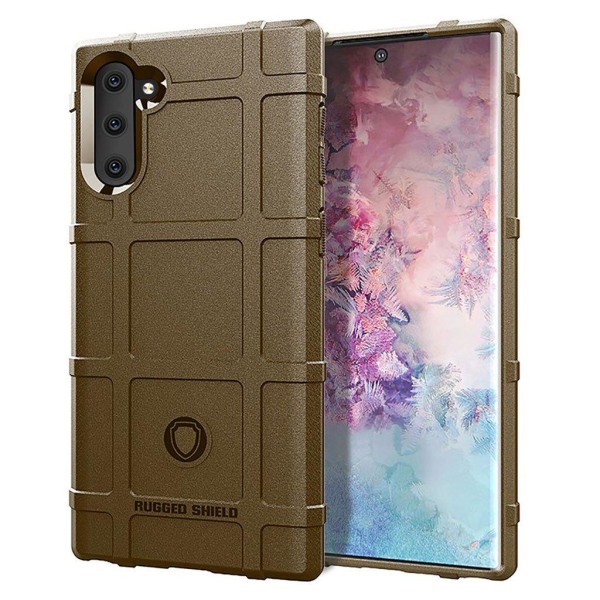 Rugged Shield Samsung Galaxy Note 10 kuoret - Ruskea Brown