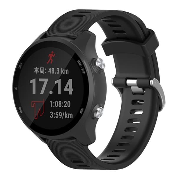 Garmin Forerunner 245 Silikon Klokkereim - Svart Black