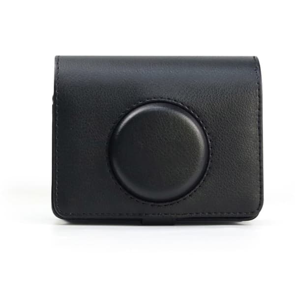 Fujifilm Instax Mini Evo CAIUL retro PU-læderetui med objektivdæksel - Sort Black