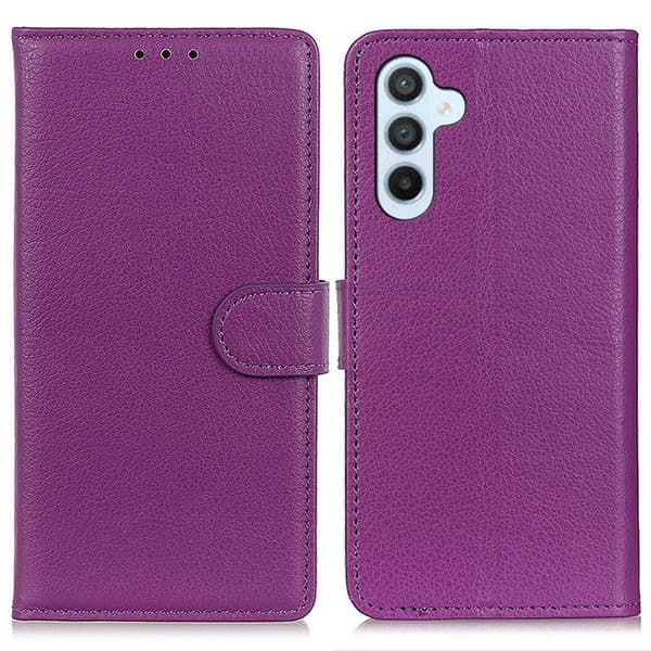 Klassisk Samsung Galaxy S24 FE flip etui - Lilla Purple