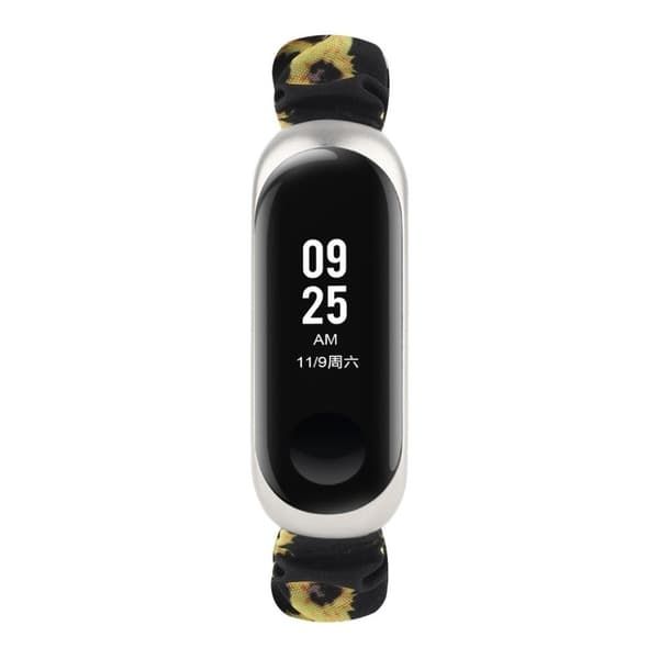 Xiaomi Mi Smart Band 4 / 3 urrem i stofstil - Gul Yellow