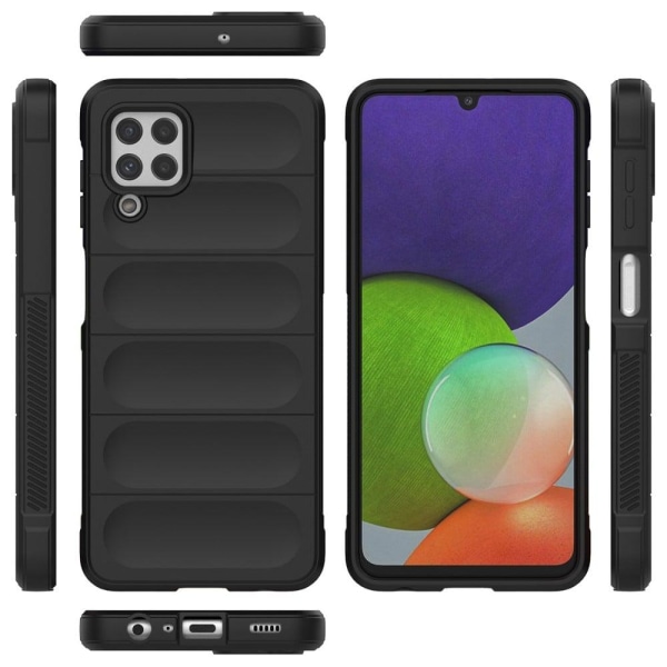Blødt grebsformet cover til Samsung Galaxy A22 4G - Sort Black