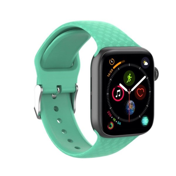 Apple Watch Series 5 40mm 3D strassarmband i silikon - Grön Grön