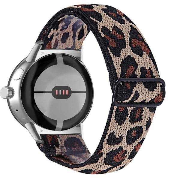 Google Pixel Watch-klokkerem i flettet stil - Leopard Brown