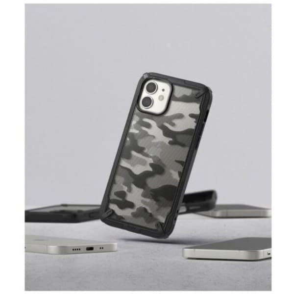 Ringke FUSION X DESIGN - iPhone 12 mini - Camo Svart Black