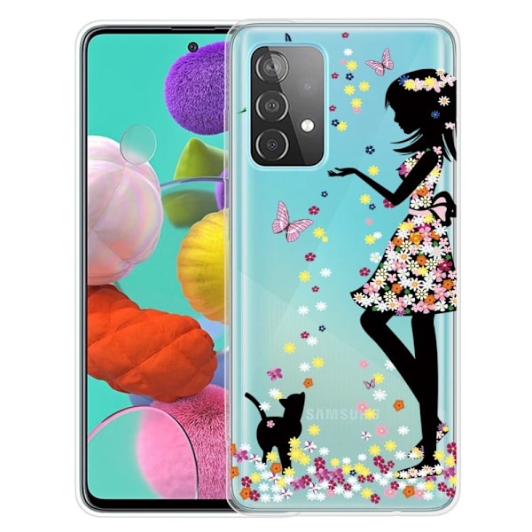 Deco Samsung Galaxy A23 kotelot - Kissa Ja Tyttö Multicolor