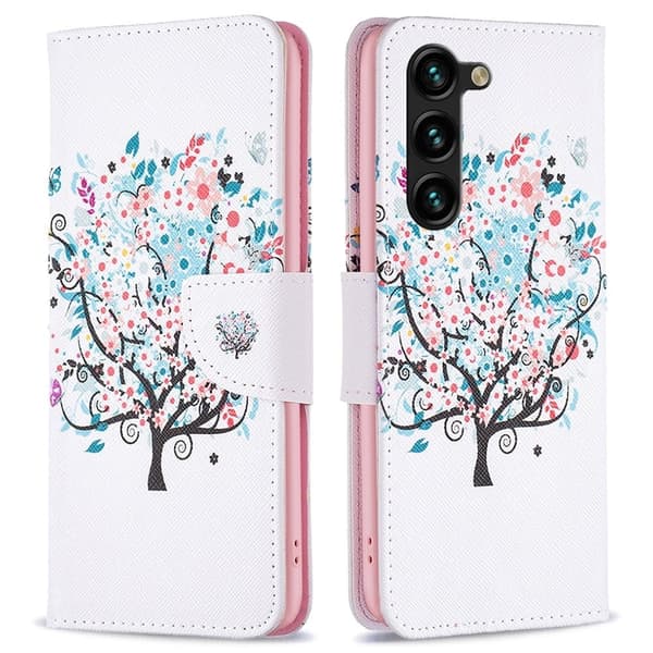 Wonderland Samsung Galaxy S24 Plus flip etui - Blomstertræ Pink