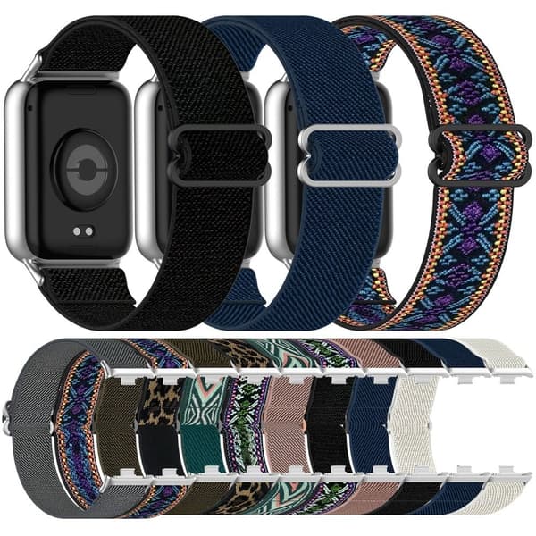 Smart klockarmband Xiaomi Redmi Watch 5 4 / Xiaomi Smart Band 9 Pro / 8 Pro Nylon Elastisk Flätad Rem - Midnattsblå Blå