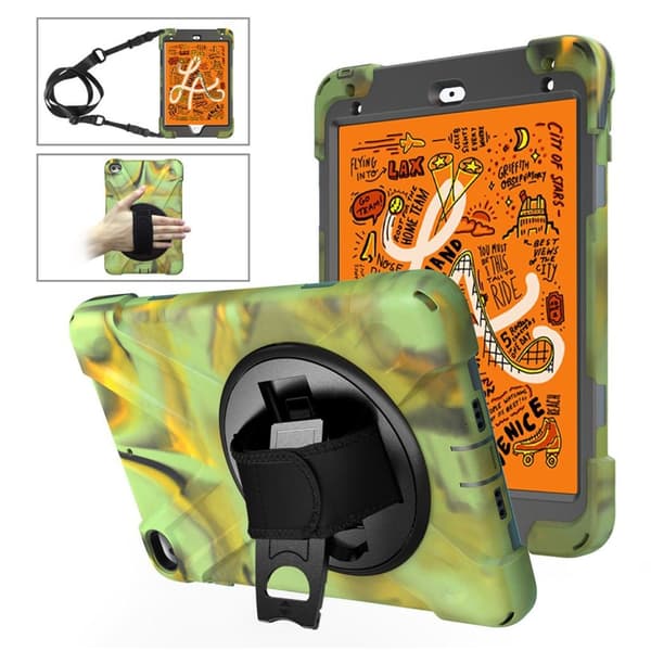 iPad Mini (2019) X-Shape silikonikotelo - Armeijan Vihreä Green
