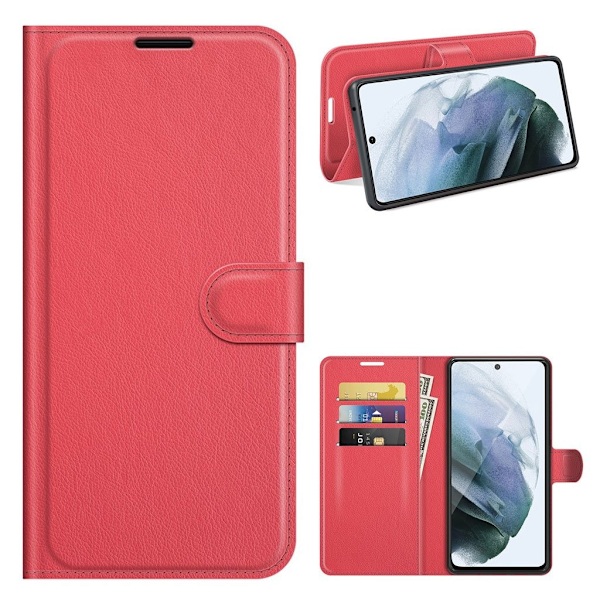 Classic Samsung Galaxy S21 FE Flippetui - Rød Red