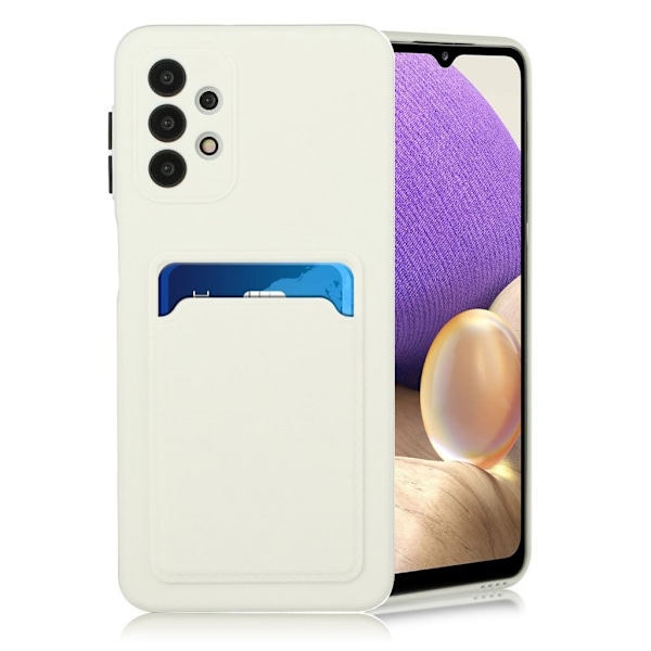 Samsung Galaxy A32 skal med korthållare - Vit Vit