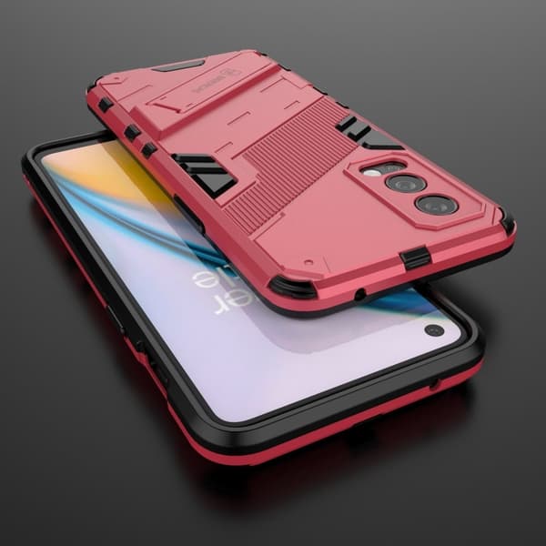 Stöttåligt OnePlus Nord 2 5G hybridskal - Rosa Rosa
