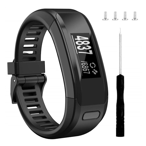 Garmin Vivosmart HR klockband av silikon - Svart Svart