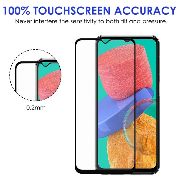 Samsung Galaxy M33 5G kosketusherkkä ja temperoitu suojalasi Transparent