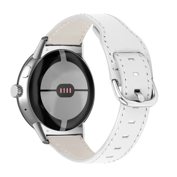 Google Pixel Watch Armband i äkta läder från Cowhide - Vit Vit