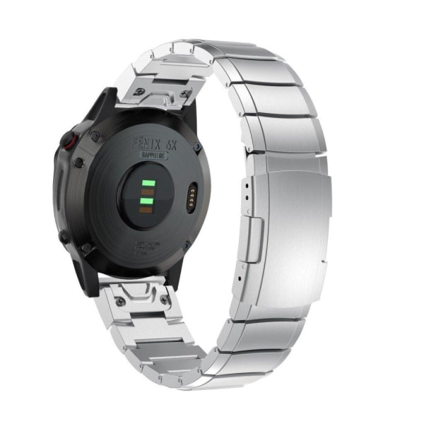 Garmin Fenix 6X holdbar rustfrit stål Urrem - Sølv Silver grey