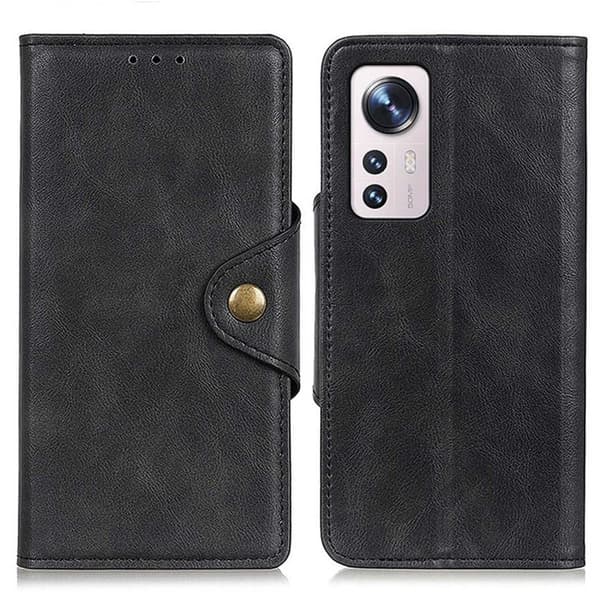Alpha Xiaomi 12 Lite flip etui i lær - Svart Black