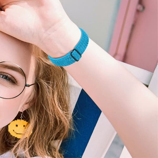 Samsung Galaxy Watch 3 (45mm) / (46mm) elastiskt klockarmband med justerbart spänne - Himmelsblå Blå