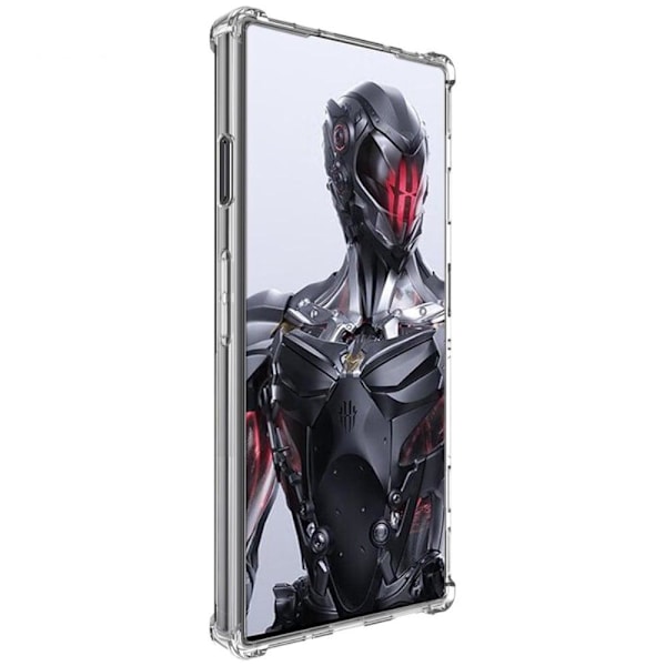 Tvåfärgat ZTE nubia Red Magic 8 Pro / ZTE nubia Red Magic 8 Pro Plus fodral i läder - Transparent Transparent