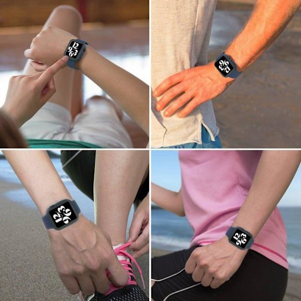 Apple Watch SE 2022 (40 mm) cover med skærmbeskytter i hærdet glas - Mørkeblå Blue