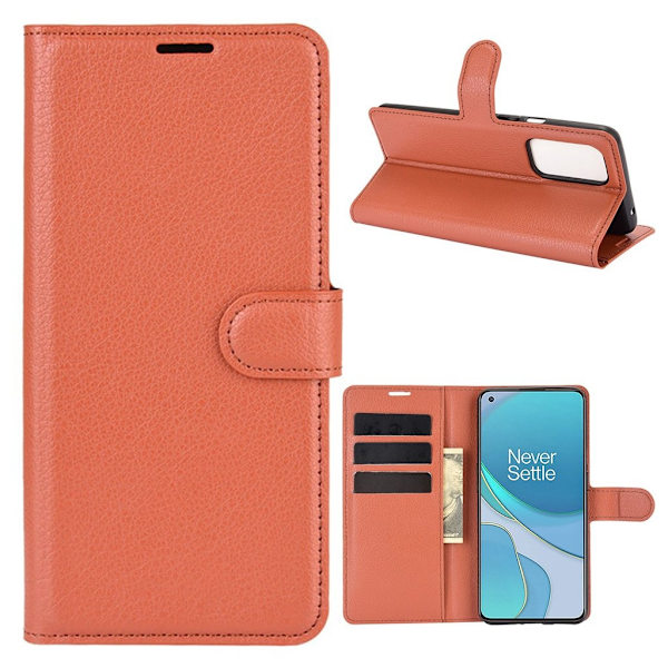 Classic OnePlus 9 Flip Etui - Brun Brown