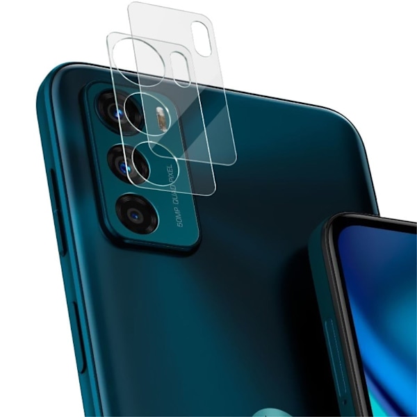 IMAK kameraskydd i glas med linsskydd i akryl för Motorola Moto G42 Transparent