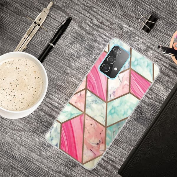 Marble Samsung Galaxy A33 5G Suojakotelo - Värikäs Marble Tile Multicolor