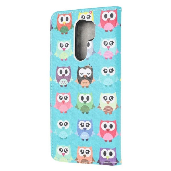 Wonderland Xiaomi Redmi 9 Läppäkotelo - Pöllö Blue